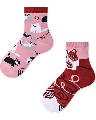 Many Mornings Kids Socks - Playful Cat - Cotton Socks