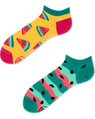 Many Mornings Low Socks - Watermelon Splash - Cotton Socks