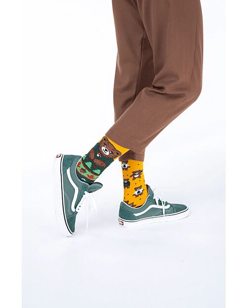 Many Mornings Regular Socks - Autumn Teddy - Cotton Socks