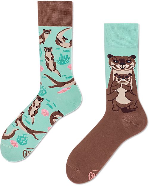 Many Mornings Regular Socks - Otter Stories - Cotton Socks