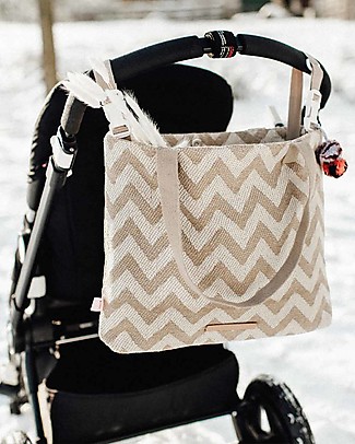 Mara Mea 2 in 1 Stroller Bag - Hillside Run - Beige/Offwhite Diaper Changing Bags
