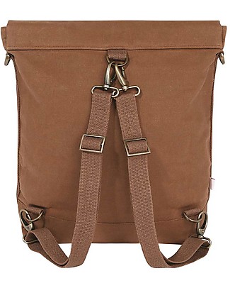 Mara Mea 2-in1 City Stay Wild Diaper Backpack - Brown - 100% Waxed Cotton Diaper Changing Bags
