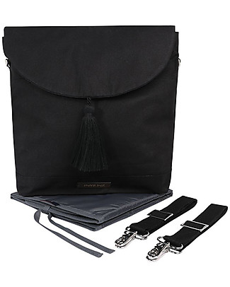 Mara Mea 3-in-1 City Diaper Bag/Shoulder Bag - Black Pepper - 100% waxed cotton Large Backpacks
