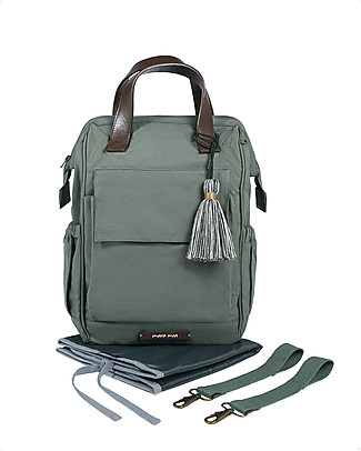 Mara Mea 3-in-1 Travel Diaper Backpack Coffee Date - Olive - Waxed Canvas Large Backpacks