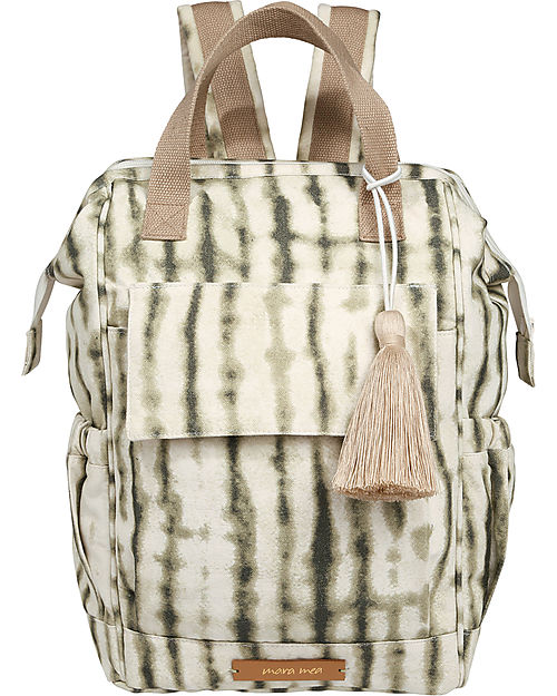 Mara Mea 3-in-1 Travel Diaper Backpack - Palm Skies - Waxed Canvas Changing Backpack
