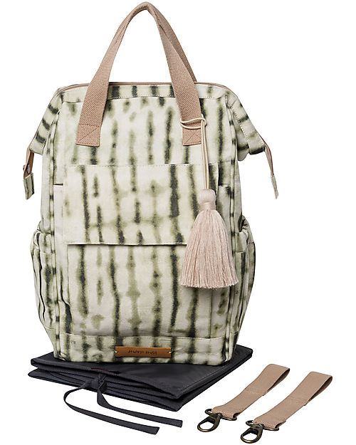 Mara Mea 3-in-1 Travel Diaper Backpack - Palm Skies - Waxed Canvas Changing Backpack