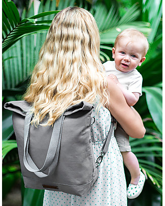 Mara Mea 4 in 1 Diaper Bag Cusco Magic, Grey - Water repellent Cotton Canvas (multi-functional & multipocket) Diaper Changing Bags & Accessories