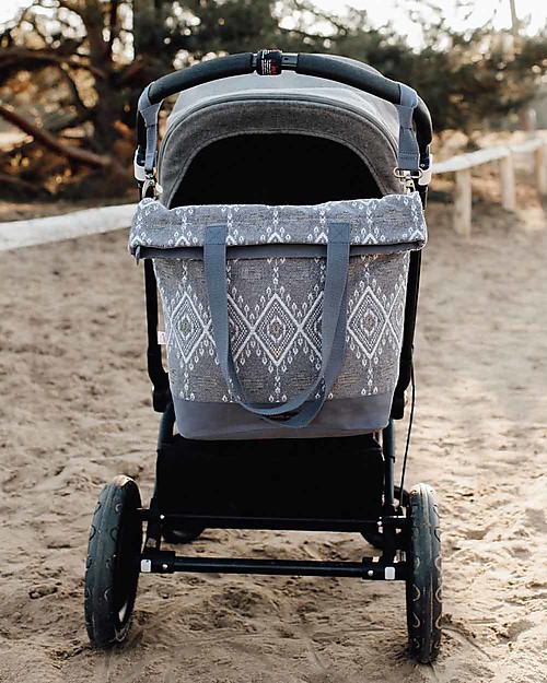 Mara Mea 4 in 1 Diaper Bag Eucalyptus Oil - Grey/Offwhite - Water Repellent Cotton Canvas Diaper Changing Bags