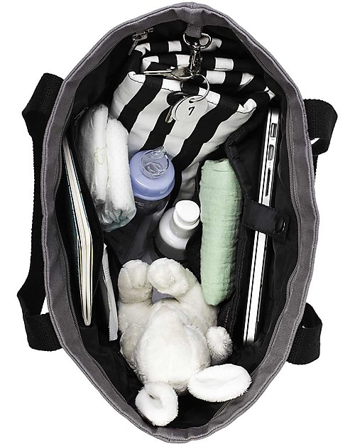 Mara Mea 4 in 1 Diaper Bag Eucalyptus Oil - Grey/Offwhite - Water Repellent Cotton Canvas Diaper Changing Bags