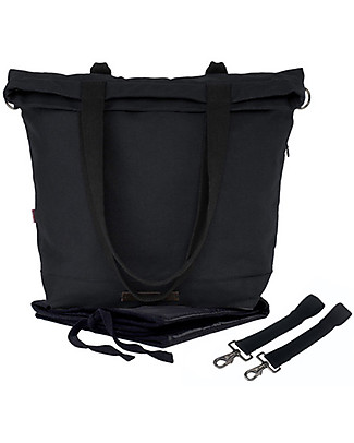 Mara Mea 4 in 1 Diaper Bag Global Traveler, Black - Water repellent Cotton Canvas (multi-functional & multipocket) Diaper Changing Bags & Accessories