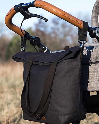 Mara Mea 4 in 1 Diaper Bag Global Traveler, Black - Water repellent Cotton Canvas (multi-functional & multipocket) Diaper Changing Bags & Accessories