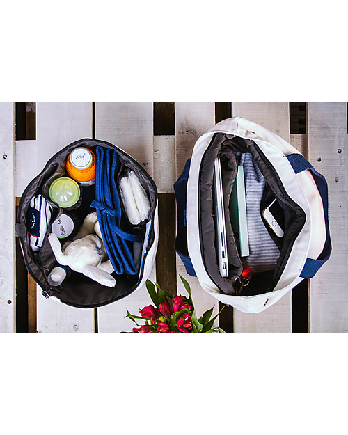 Mara Mea 4 in 1 Diaper Bag Global Traveler, Black - Water repellent Cotton Canvas (multi-functional & multipocket) Diaper Changing Bags