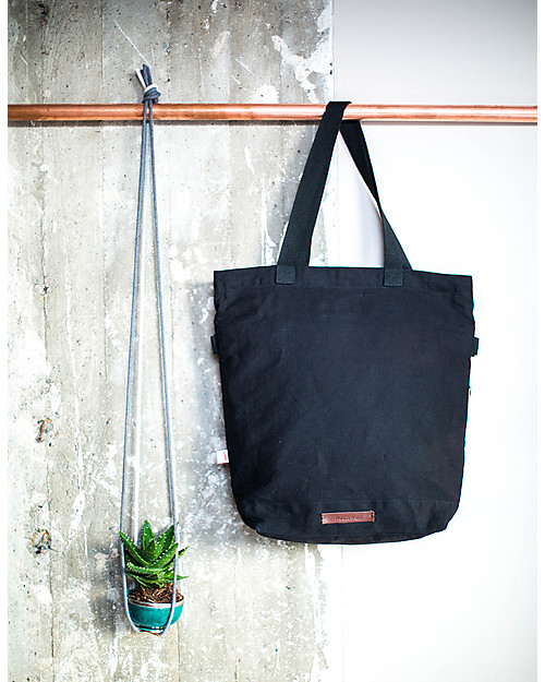 Mara Mea 4 in 1 Diaper Bag Global Traveler, Black - Water repellent Cotton Canvas (multi-functional & multipocket) Diaper Changing Bags