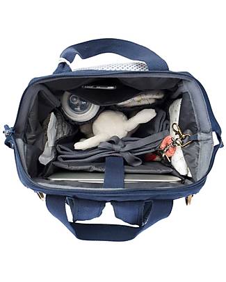 Mara Mea 4 in 1 Diaper Bag Holistic Vision - Ocean Blue - Water Repellent Cotton Canvas Diaper Changing Bags