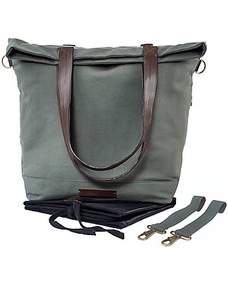 Mara Mea 4 in 1 Diaper Bag Little Wanderer, Olive - Water repellent Cotton Canvas (multi-functional & multipocket) Diaper Changing Bags & Accessories