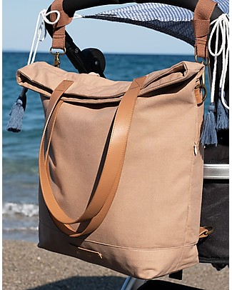 Mara Mea 4 in 1 Diaper Bag Shell Seeker, Beige - Water repellent Cotton Canvas (multi-functional & multipocket) Diaper Changing Bags & Accessories