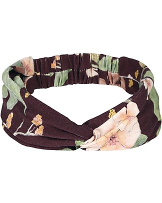 Mara Mea Bird Col 3 Baby Headband - Aubergine - Organic Cotton Hair Accessories