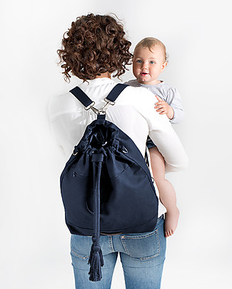Mara Mea Bucket Diaper Bag 3-in-1 Moonlight Navy - Waxed canvas Diaper Changing Bags