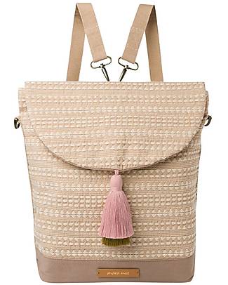 Mara Mea City Diaper Backpack - Sea to Shore - Beige - 40 x 40 cm - 100% Cotone Diaper Changing Bags