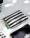 Mara Mea Diaper Clutch Modern Hippie -Black/White Stripes - Cotton Canvas Diaper Changing Bags