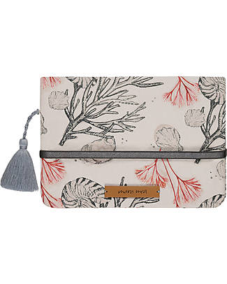 Mara Mea Diaper Clutch - Soft Wave - Off-White - Cotton Makeup Bags and Pouches