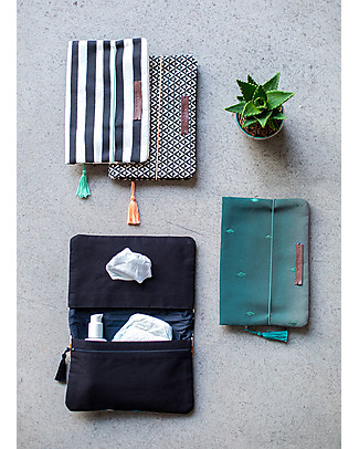 Mara Mea Diaper Clutch Street Market - 100% Cotton Canvas hand embroidered Diaper Changing Bags & Accessories