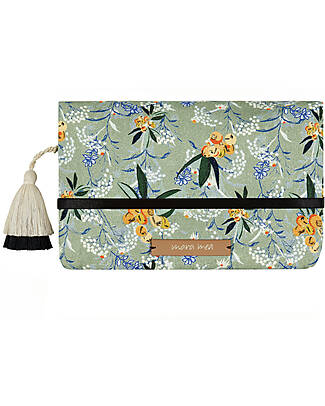 Mara Mea Diaper Pouch - Medlar Tarte - Sage Green - 26 x 18 cm - 100% Cotton Makeup Bags and Pouches