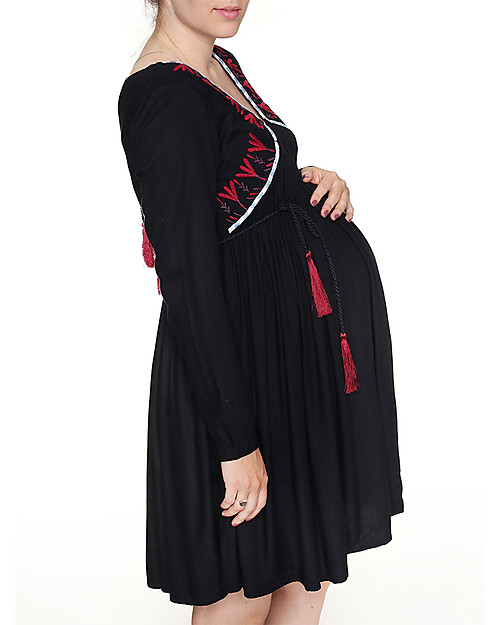 Mara Mea Electric Sky, Maternity Maxi Dress, Black - Perfect also after pregnancy! Dresses_