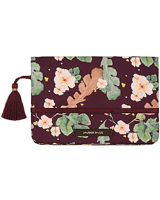 Mara Mea Natural Boost Diaper Clutch - Aubergine - Cotton Makeup Bags and Pouches