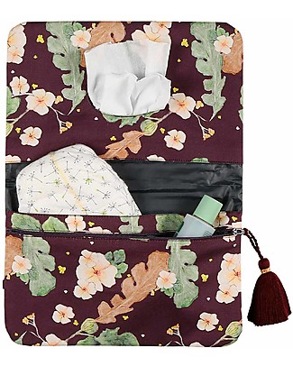 Mara Mea Natural Boost Diaper Clutch - Aubergine - Cotton Makeup Bags and Pouches
