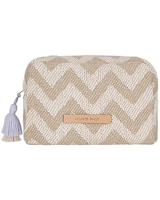 Mara Mea Ocean-Tumbled Toiletry Bag - Beige/Offwhite Diaper Changing Bags & Accessories