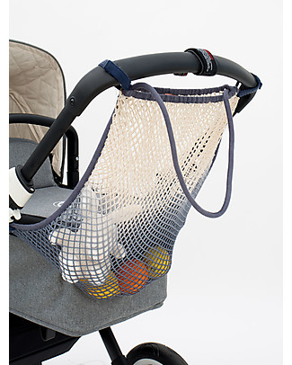 Mara Mea Stroller Net White Feather, Grey - 100% cotton Stroller Accessories