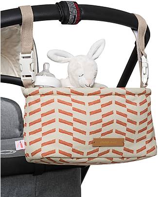 Mara Mea Stroller Organizer - Sand Castle - Terracotta - 33 x 15 x 10 cm - 100% Cotton Organize and Bags