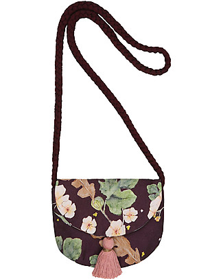 Mara Mea Tassel Tale Baby Hand Bag - Aubergine - Cotton Makeup Bags and Pouches