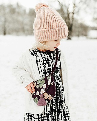 Mara Mea Tassel Tale Baby Hand Bag - Aubergine - Cotton Makeup Bags and Pouches