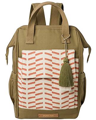 Mara Mea Travel Diaper Backpack - Bike Trip - Cedar Green - 42 x 42 cm - 100% Cotone Diaper Changing Bags
