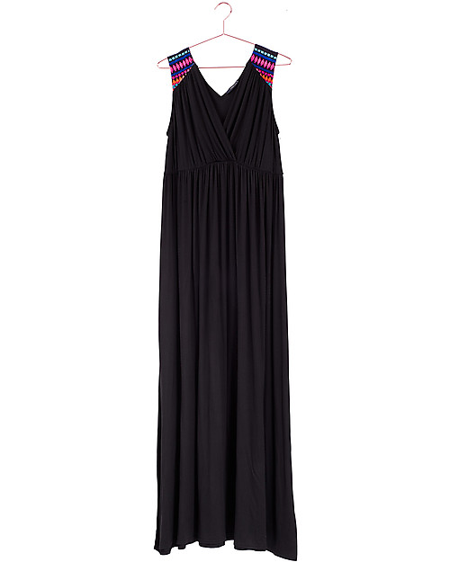 Mara Mea Urban Jungle, Maternity and Nursing Maxi Dress, Black - Soft jersey! Dresses_