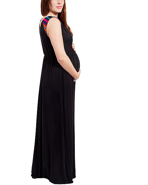 Mara Mea Urban Jungle, Maternity and Nursing Maxi Dress, Black - Soft jersey! Dresses_