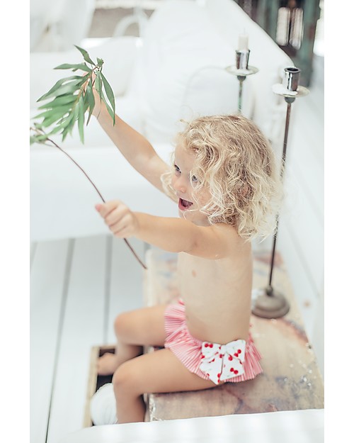 Maria Bianca Bikini for Girls, with Red Bows - Cute Cherry Pattern! Swimming Trunks