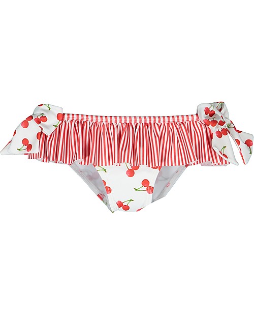 Maria Bianca Bikini for Girls, with Red Bows - Cute Cherry Pattern! Swimming Trunks