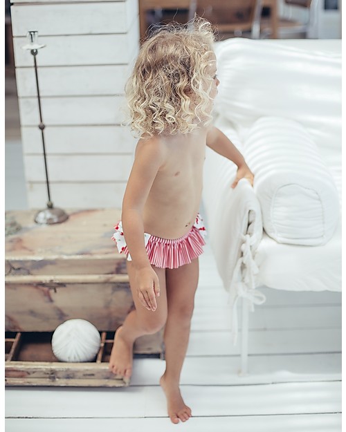 Maria Bianca Bikini for Girls, with Red Bows - Cute Cherry Pattern! Swimming Trunks