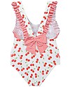 Maria Bianca Cherries Bathing Suit - Striped Bow at the Back! Swimsuits