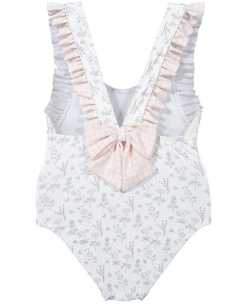 Maria Bianca Floral Bathing Suit - Pink Bow and Frills! Swimsuits