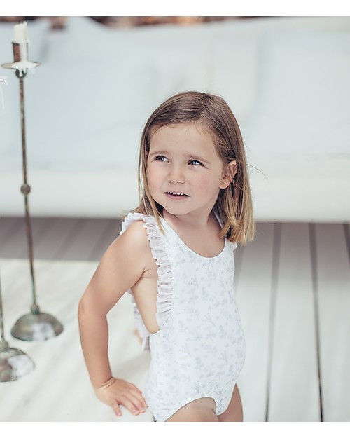 Maria Bianca Floral Bathing Suit - Pink Bow and Frills! Swimsuits