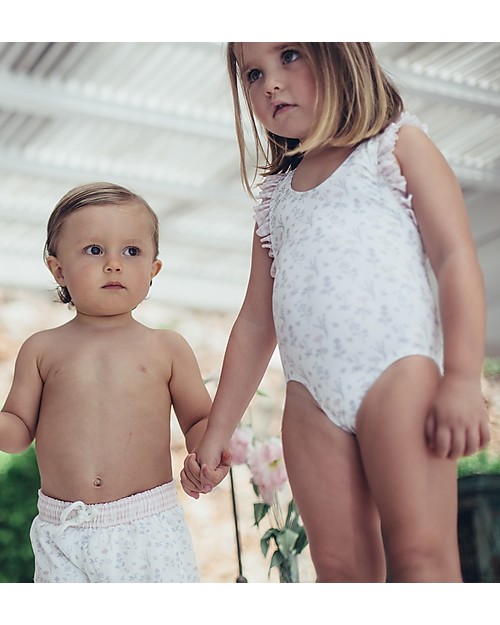 Maria Bianca Floral Bathing Suit - Pink Bow and Frills! Swimsuits