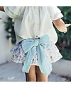 Maria Bianca Floral Bloomers with Turquoise Bow - 100% Cotton Shorts
