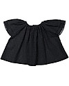 Maria Bianca Shoulder Blouse for Girls, Black - 100% Cotton Bluse