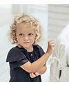 Maria Bianca Shoulder Blouse for Girls, Black - 100% Cotton Bluse