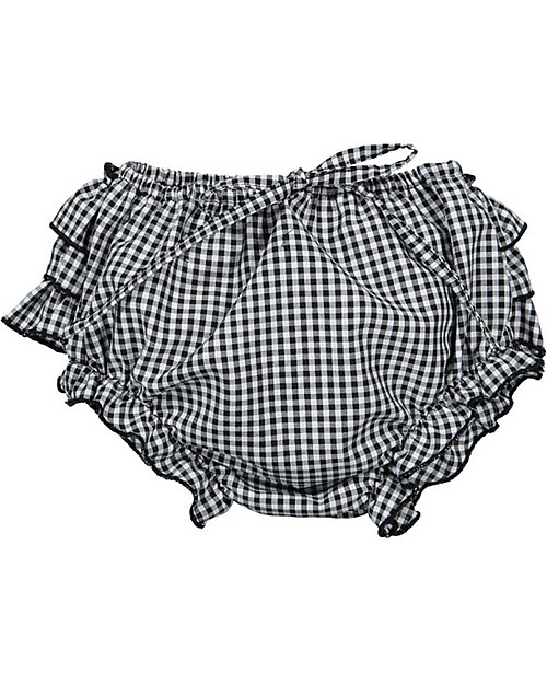 Maria Bianca Squared Bloomers for Girls, Black - 100% Cotton Shorts