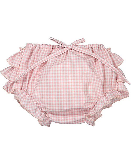 Maria Bianca Squared Bloomers for Girls, Light Pink - 100% Cotton Shorts